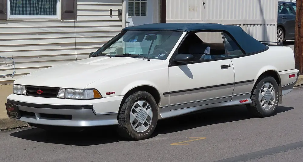 Chevrolet Cavalier Convertible 1988 · 2.8 L · 6 cylinders · Regular Gasoline · (FFS) · Automatic 3-spd · Front-Wheel Drive