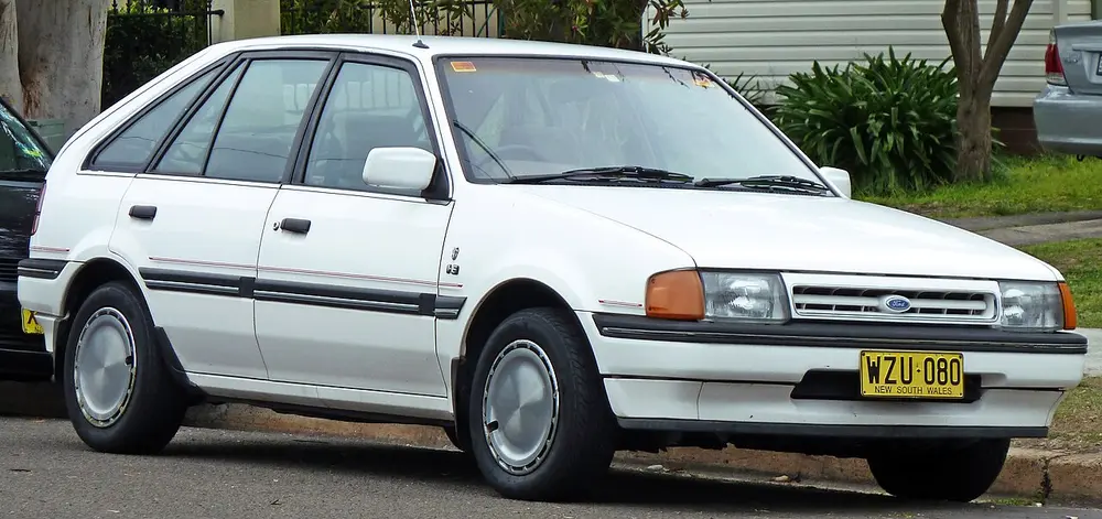 Ford Laser 1987 · 1.6 L · 4 cylinders · Regular Gasoline · (FFS) · Automatic 3-spd · Front-Wheel Drive
