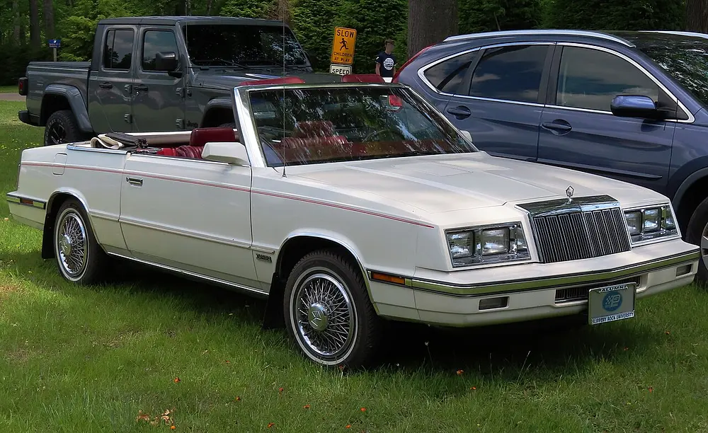 Chrysler LeBaron Convertible 1985 · 2.2 L · 4 cylinders · Premium Gasoline · (FFS,TRBO) CA model · Automatic 3-spd · Front-Wheel Drive