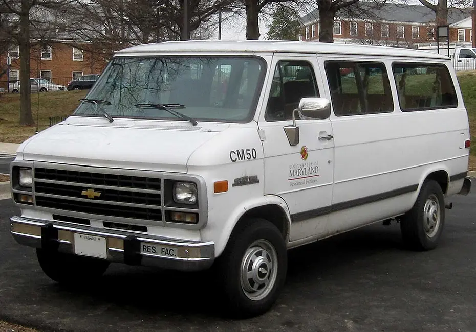 Chevrolet G30 Sport Van 2WD 1985 · 5.7 L · 8 cylinders · Regular Gasoline · (350 V8) (FFS) CA model · Automatic 4-spd · Rear-Wheel Drive