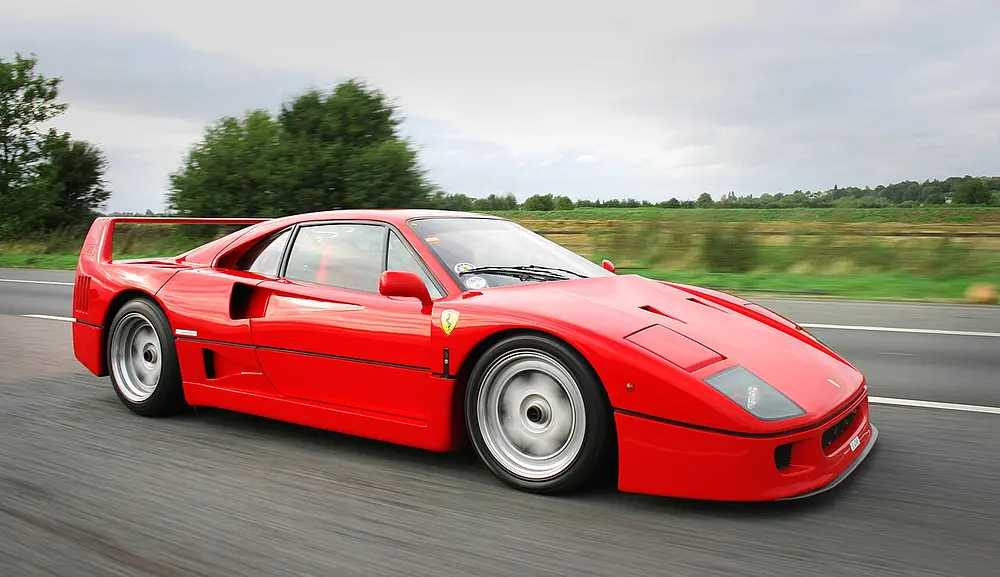 Ferrari F40 1991 · 2.9 L · 8 cylinders · Premium Gasoline · (GUZZLER)  (FFS,TRBO) · Manual 5-spd · Rear-Wheel Drive
