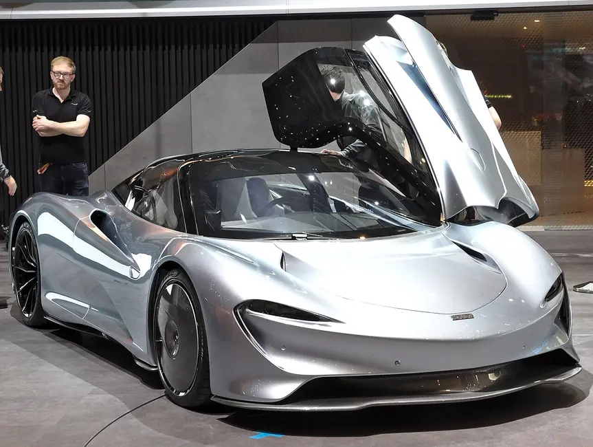 McLaren Speedtail 2020 · 4.0 L · 8 cylinders · Premium Gasoline · 686V Li-Ion · Hybrid · Hybrid · Automatic (AM-S7) · Rear-Wheel Drive